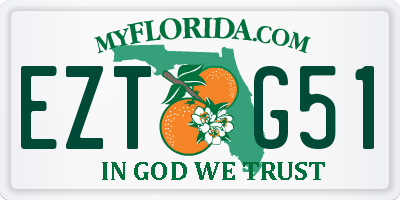 FL license plate EZTG51