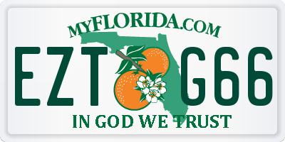 FL license plate EZTG66