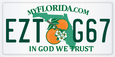 FL license plate EZTG67