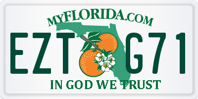 FL license plate EZTG71