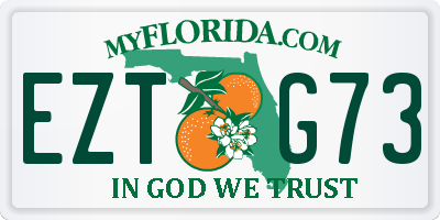 FL license plate EZTG73