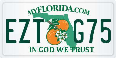 FL license plate EZTG75