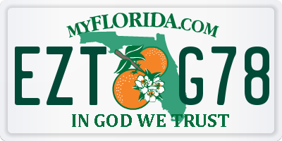 FL license plate EZTG78