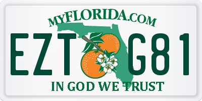 FL license plate EZTG81