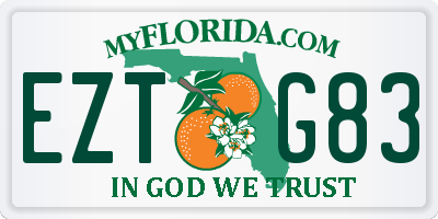 FL license plate EZTG83