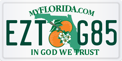 FL license plate EZTG85