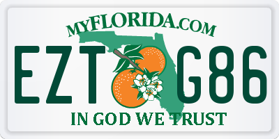 FL license plate EZTG86