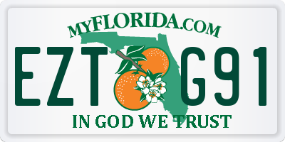 FL license plate EZTG91