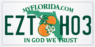 FL license plate EZTH03