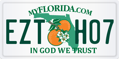 FL license plate EZTH07