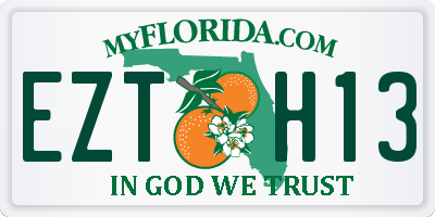 FL license plate EZTH13