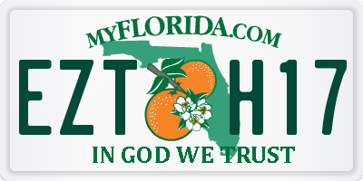 FL license plate EZTH17