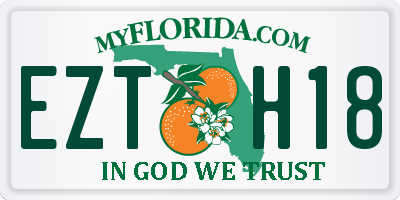 FL license plate EZTH18