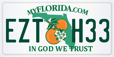 FL license plate EZTH33