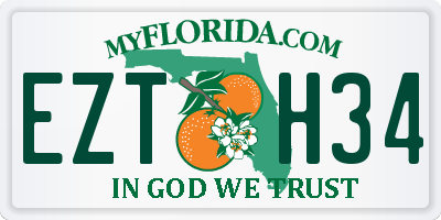 FL license plate EZTH34