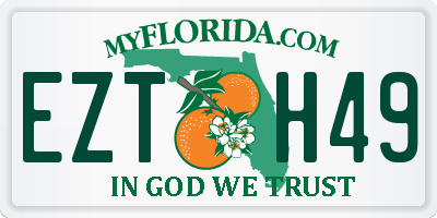 FL license plate EZTH49