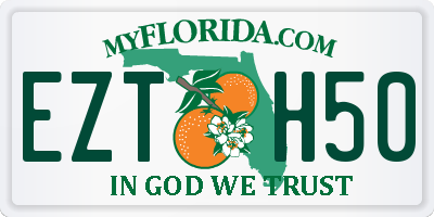 FL license plate EZTH50