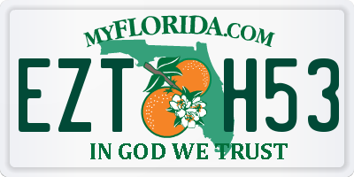 FL license plate EZTH53