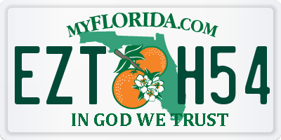 FL license plate EZTH54