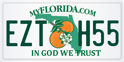 FL license plate EZTH55