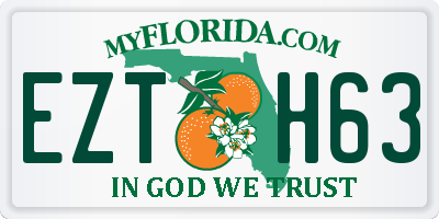 FL license plate EZTH63