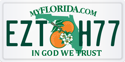 FL license plate EZTH77