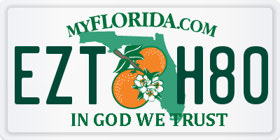 FL license plate EZTH80