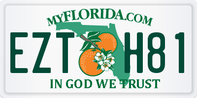 FL license plate EZTH81