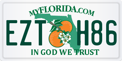 FL license plate EZTH86