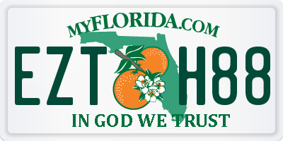 FL license plate EZTH88