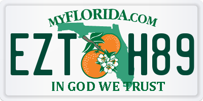 FL license plate EZTH89