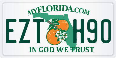 FL license plate EZTH90