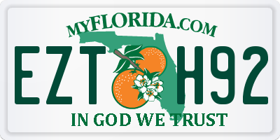 FL license plate EZTH92