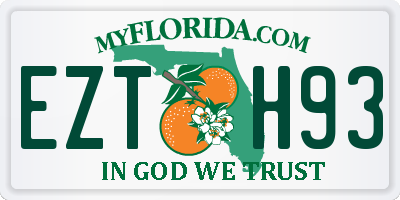 FL license plate EZTH93