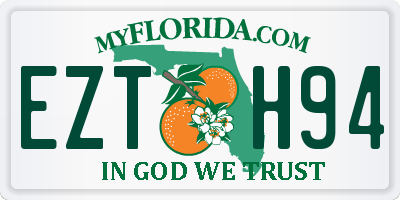 FL license plate EZTH94