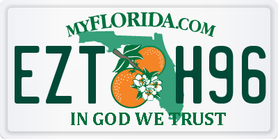 FL license plate EZTH96