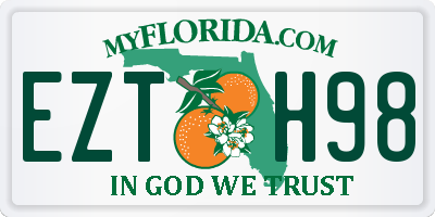 FL license plate EZTH98