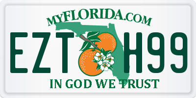 FL license plate EZTH99