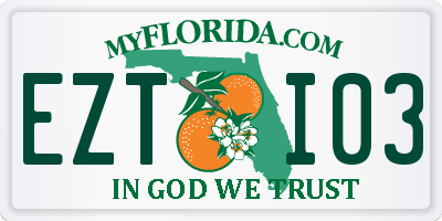 FL license plate EZTI03