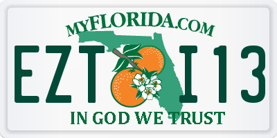 FL license plate EZTI13