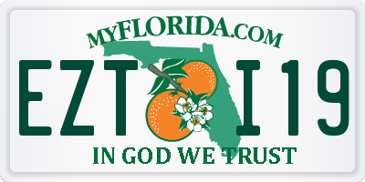 FL license plate EZTI19