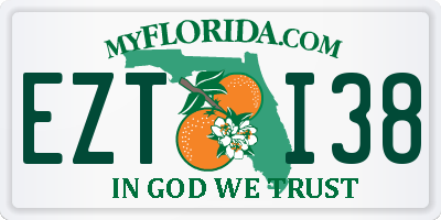 FL license plate EZTI38