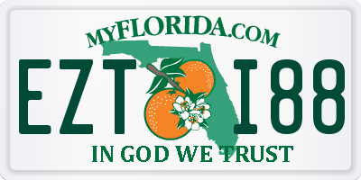 FL license plate EZTI88