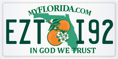 FL license plate EZTI92