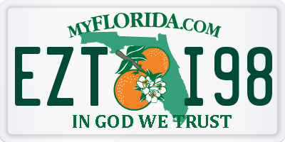 FL license plate EZTI98