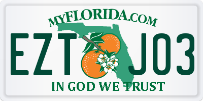 FL license plate EZTJ03