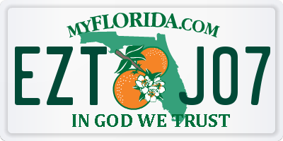 FL license plate EZTJ07