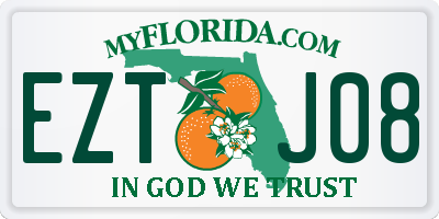 FL license plate EZTJ08