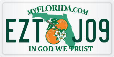 FL license plate EZTJ09