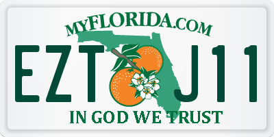 FL license plate EZTJ11